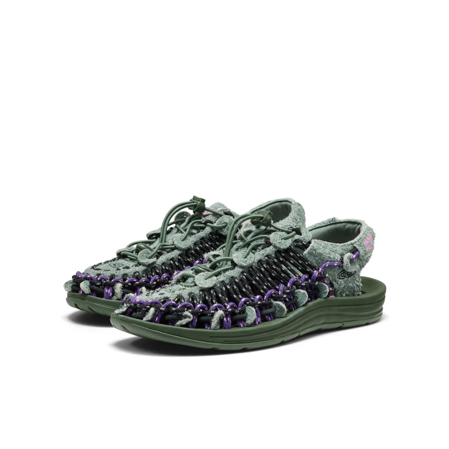 All Gender UNEEK Leather Henrik Vibskov Sneaker  |  Green Spring - Image 2