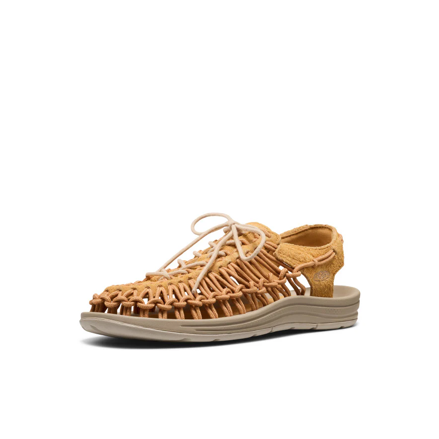 All Gender UNEEK Leather Sneaker  |  Oak Buff/Plaza Taupe - Image 3