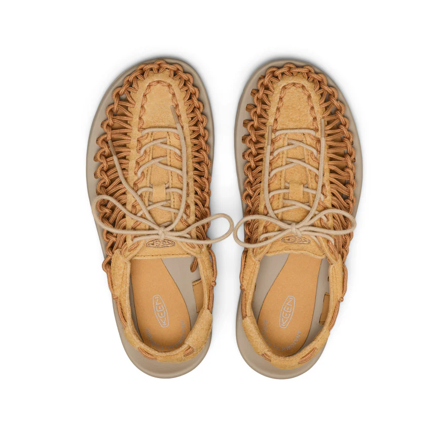 All Gender UNEEK Leather Sneaker  |  Oak Buff/Plaza Taupe - Image 4