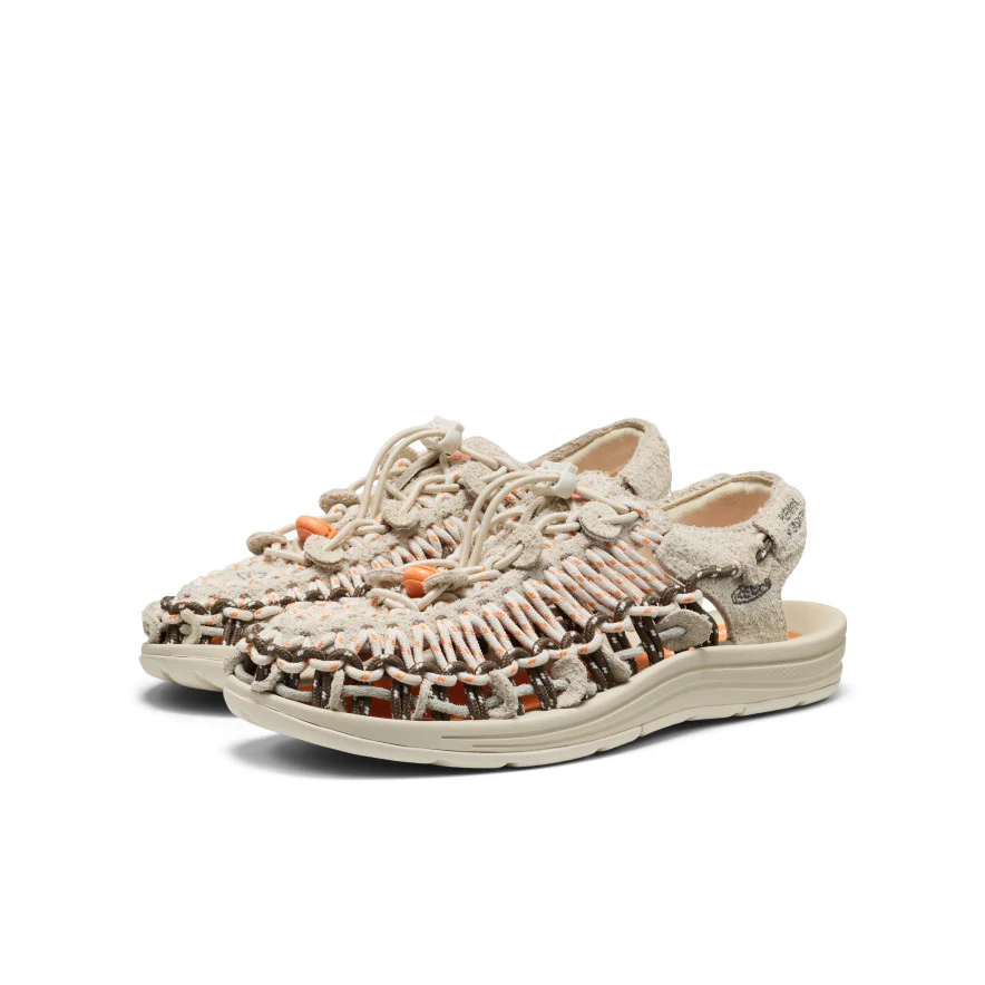 All Gender UNEEK Leather Henrik Vibskov Sneaker  |  Tangerine Cream - Image 2