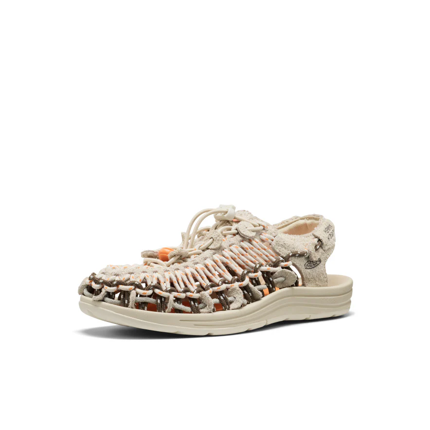 All Gender UNEEK Leather Henrik Vibskov Sneaker  |  Tangerine Cream - Image 3