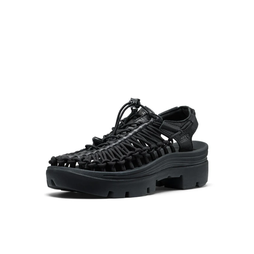 All Gender UNEEK PLT Sneaker  |  Black Smooth Lea - Image 3
