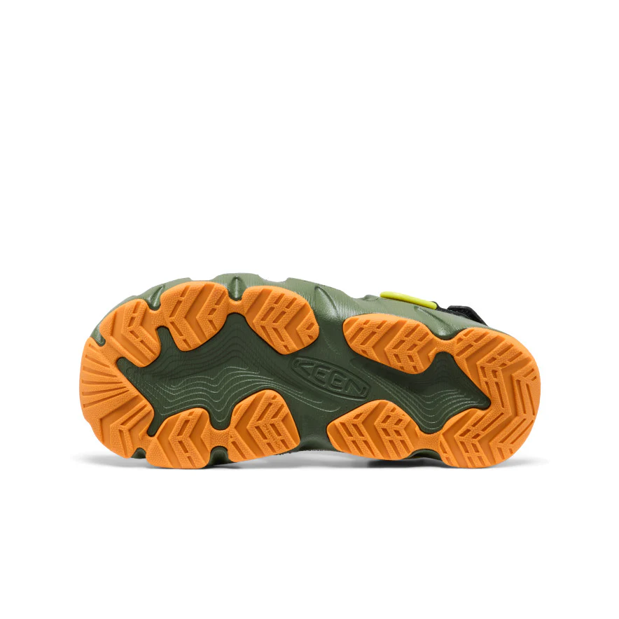Big Kids' HyperFLT Clog  |  Bronze Green/Orange Peel - Image 6