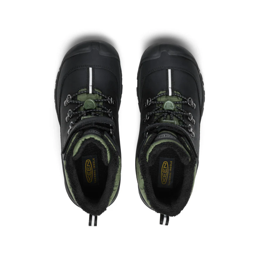 Big Kids' Kanibou Waterproof Winter Boot | Black/Bronze Green - Image 4