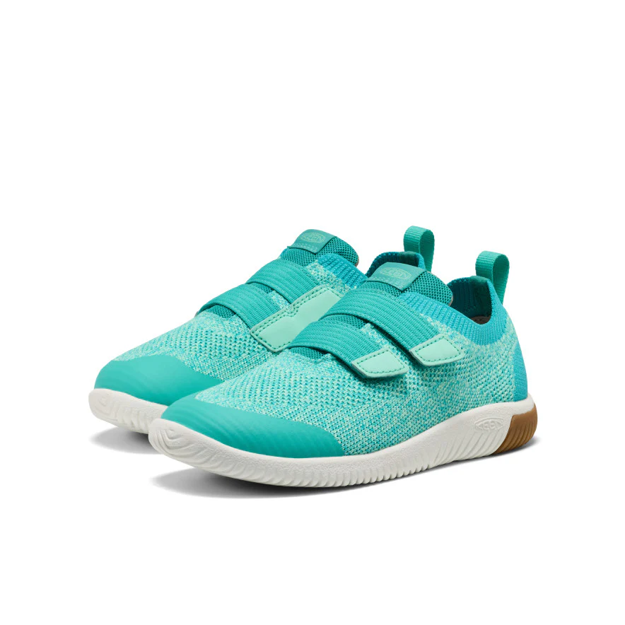 Big Kids' KNX Knit Double Strap  |  Bright Aqua/Cabbage - Image 2