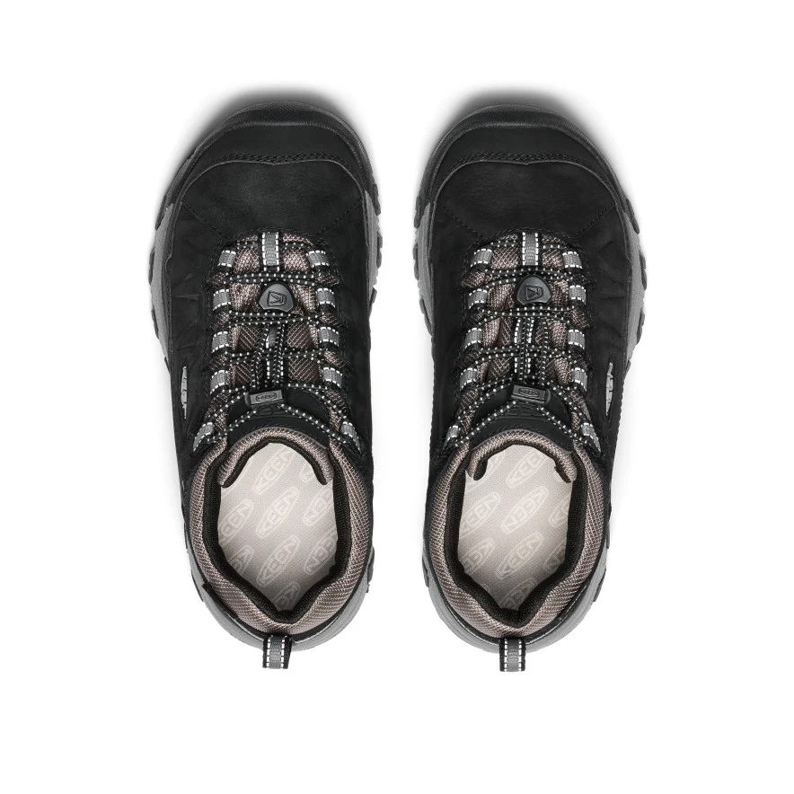 Big Kids' Targhee IV Waterproof Hiking Shoe | Black/Steel Grey - Image 4