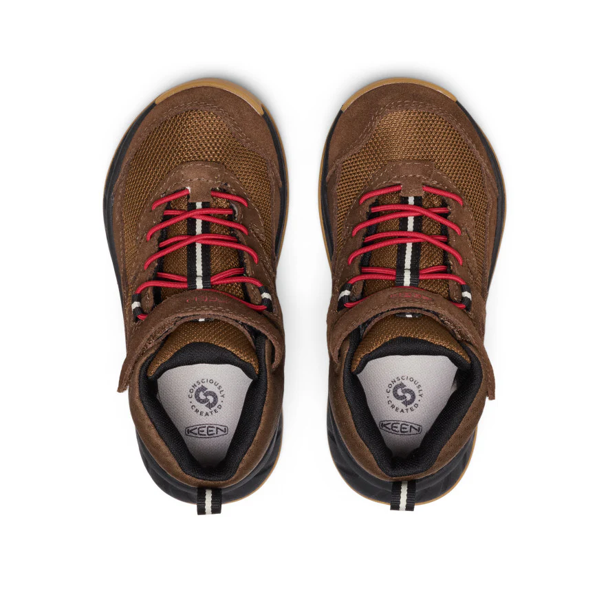 Little Kids' Hightrail Waterproof Hiking Boot | Dark Earth/Garnet - Image 4