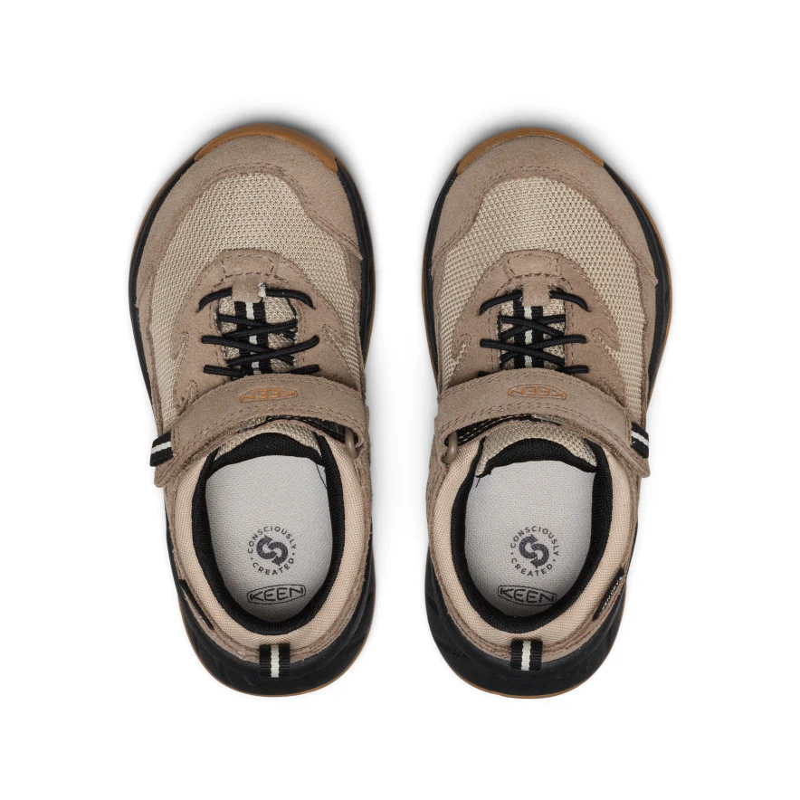 Little Kids' Hightrail Waterproof Hiking Shoe  |  Brindle/Oak Buff - Image 4