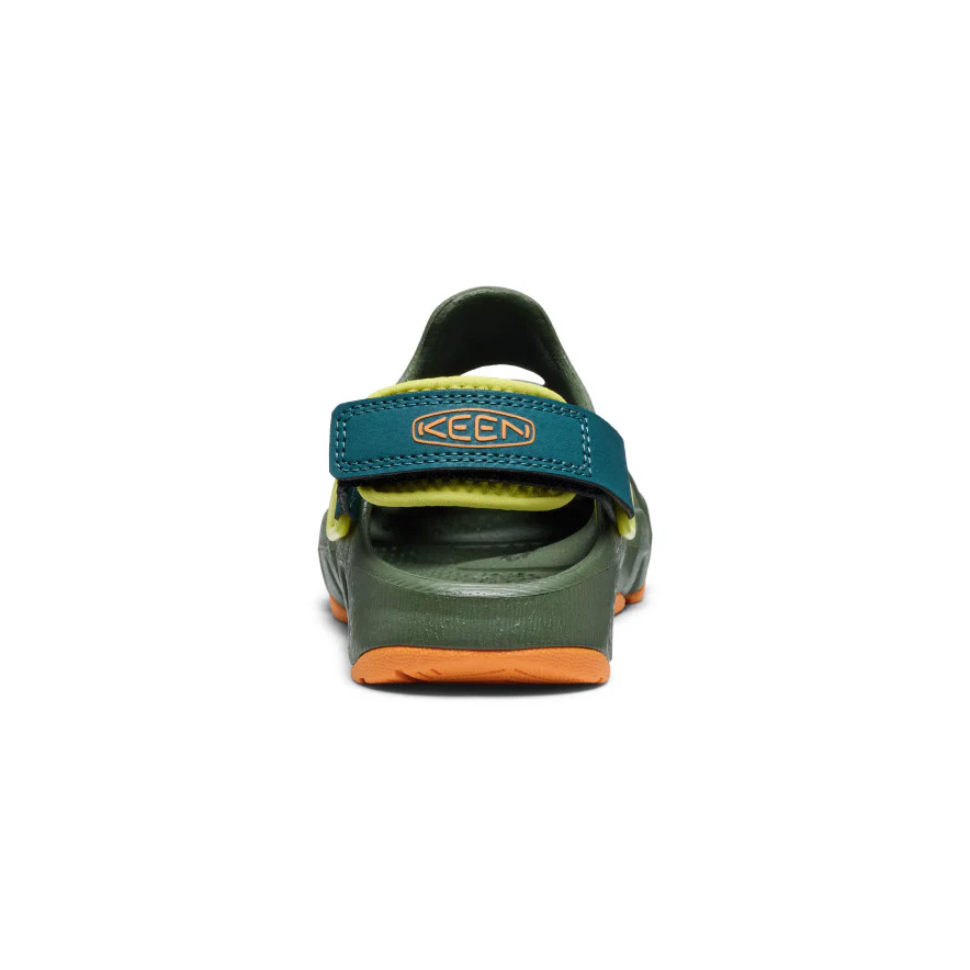 Little Kids' HyperFLT Clog  |  Bronze Green/Orange Peel - Image 5