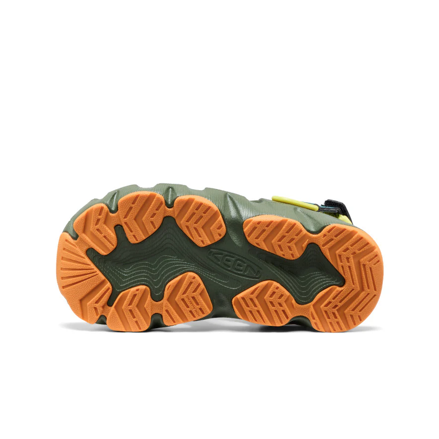Little Kids' HyperFLT Clog  |  Bronze Green/Orange Peel - Image 6