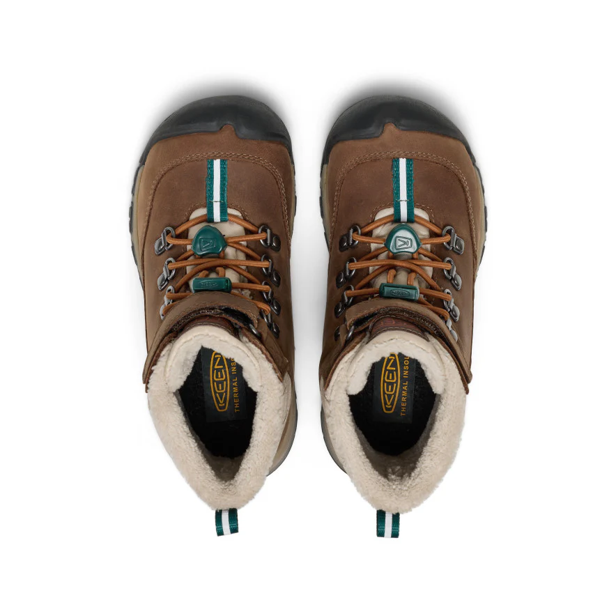 Little Kids' Kanibou Waterproof Winter Boot  |  Dark Earth/Roasted Pecan - Image 4