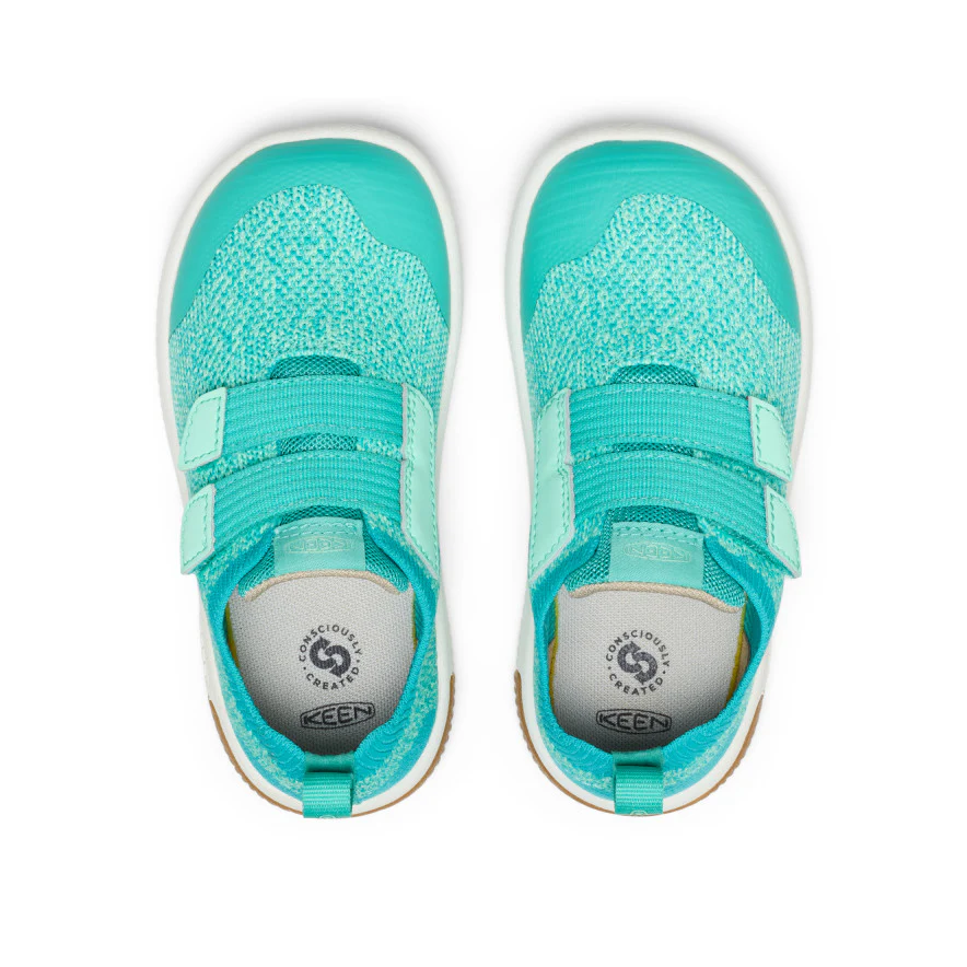 Little Kids' KNX Knit Double Strap | Bright Aqua/Cabbage - Image 4