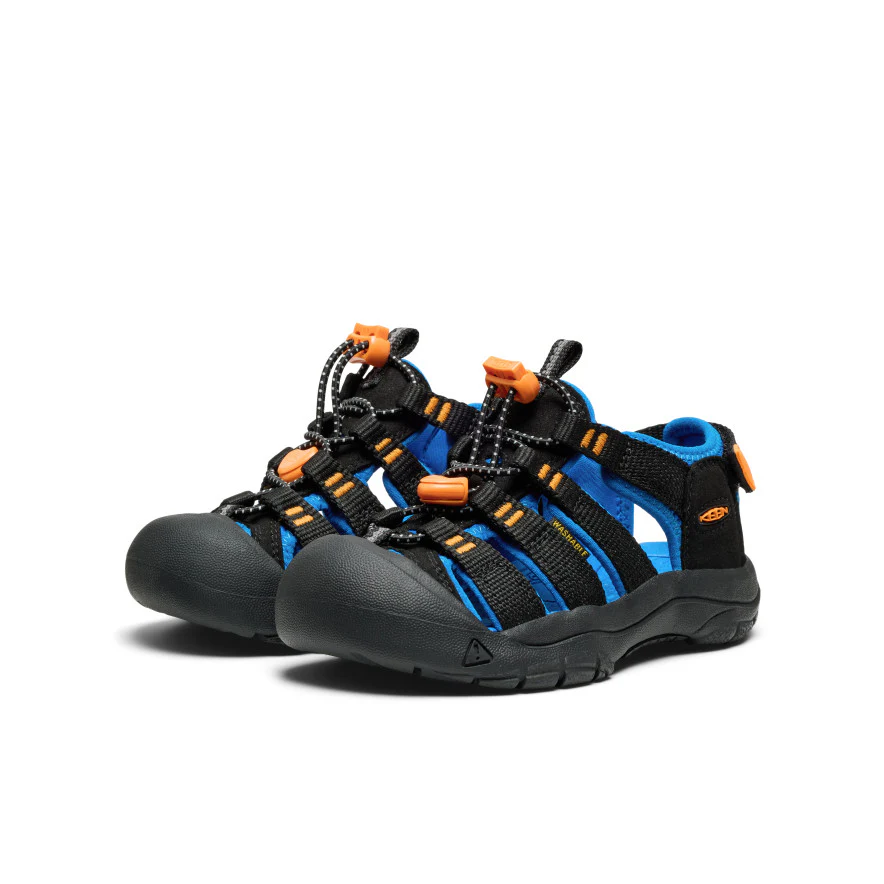 Little Kids' Newport Boundless Sandal | Black/Precious Blue - Image 2