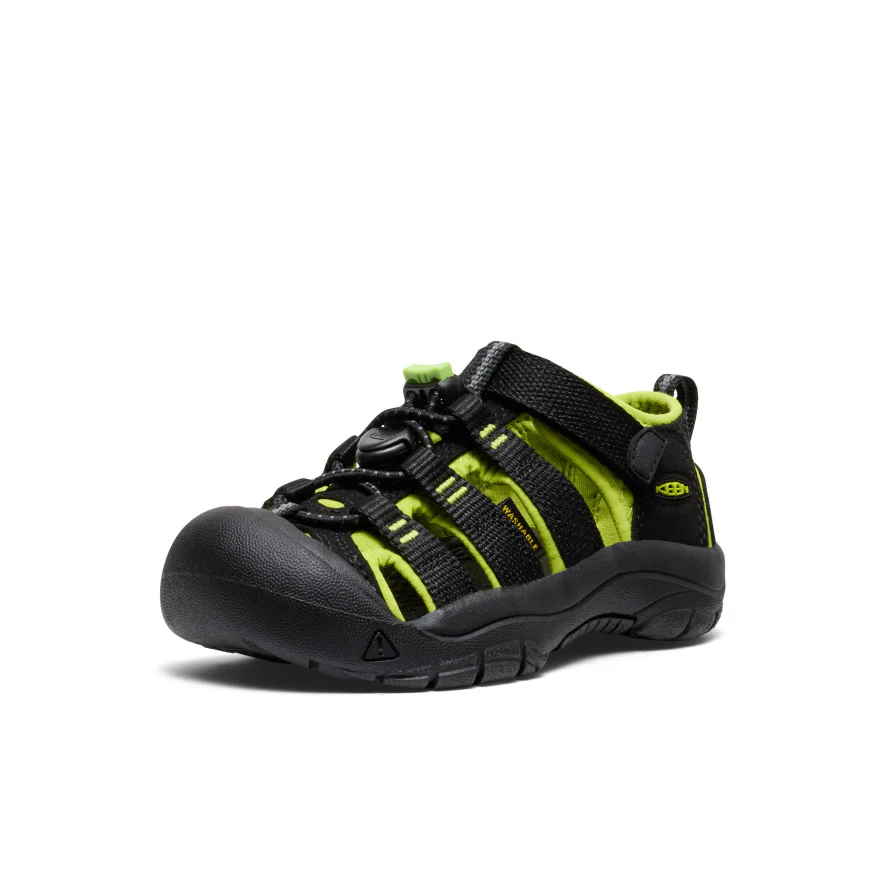Little Kids' Newport H2  |  Black/Lime Green - Image 3
