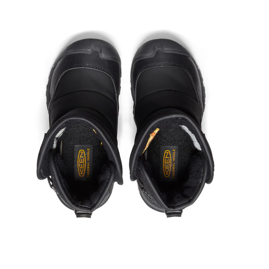 Little Kids' Puffrider Waterproof Winter Boot  |  Black/Steel Grey - Image 4
