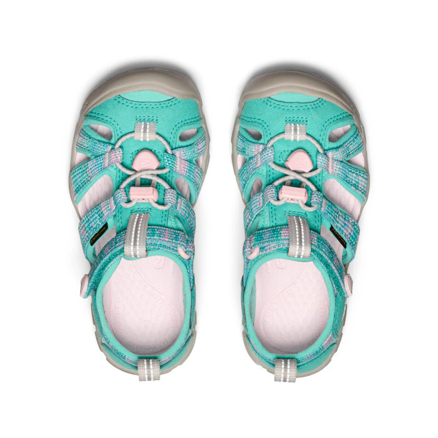 Little Kids' Seacamp II CNX  |  Bright Aqua/Giggle Pink - Image 4