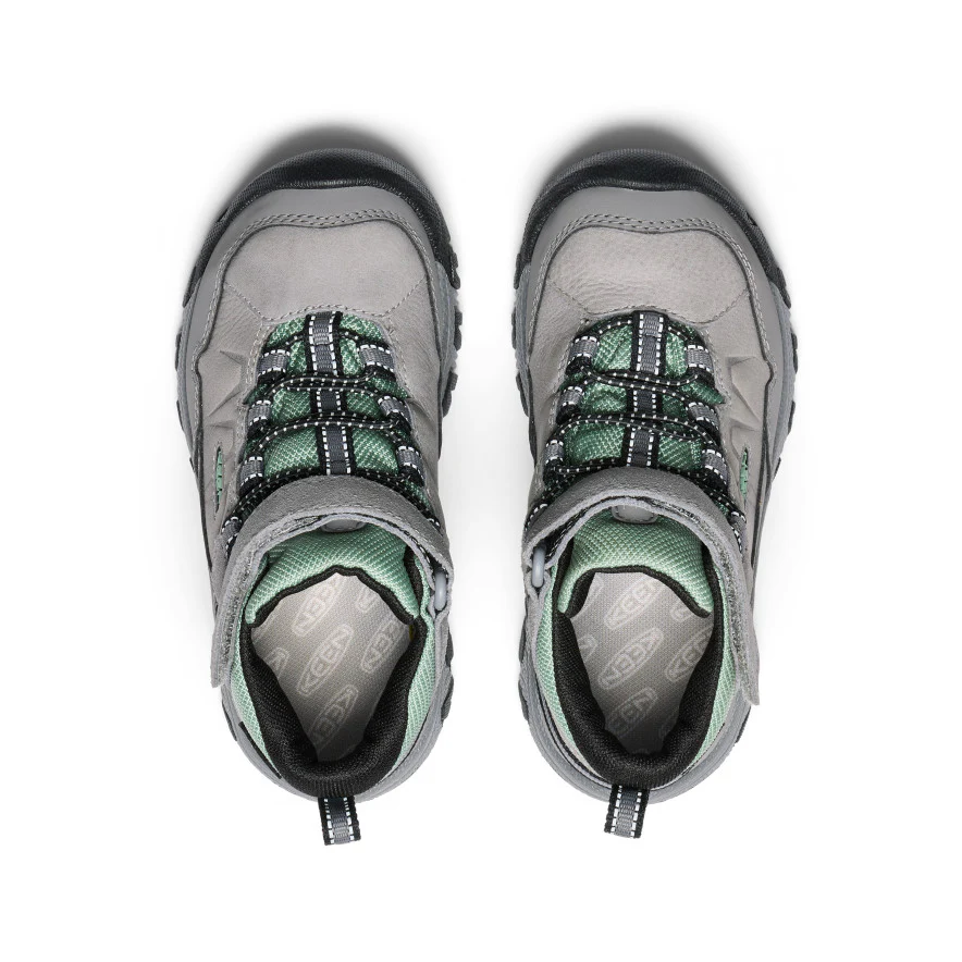 Little Kids' Targhee IV Waterproof Hiking Boot  |  Alloy/Granite Green - Image 4