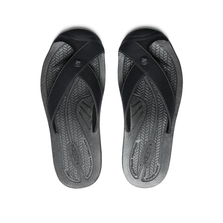 Men's Barbados Flip-Flop | Black/Steel Grey - Image 4