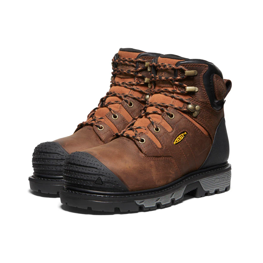 Men's Camden 6" Waterproof Boot INT MET (Carbon Toe) | Leather Brown/Black - Image 2