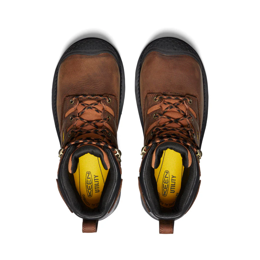 Men's Camden 6" Waterproof Boot INT MET (Carbon Toe) | Leather Brown/Black - Image 4