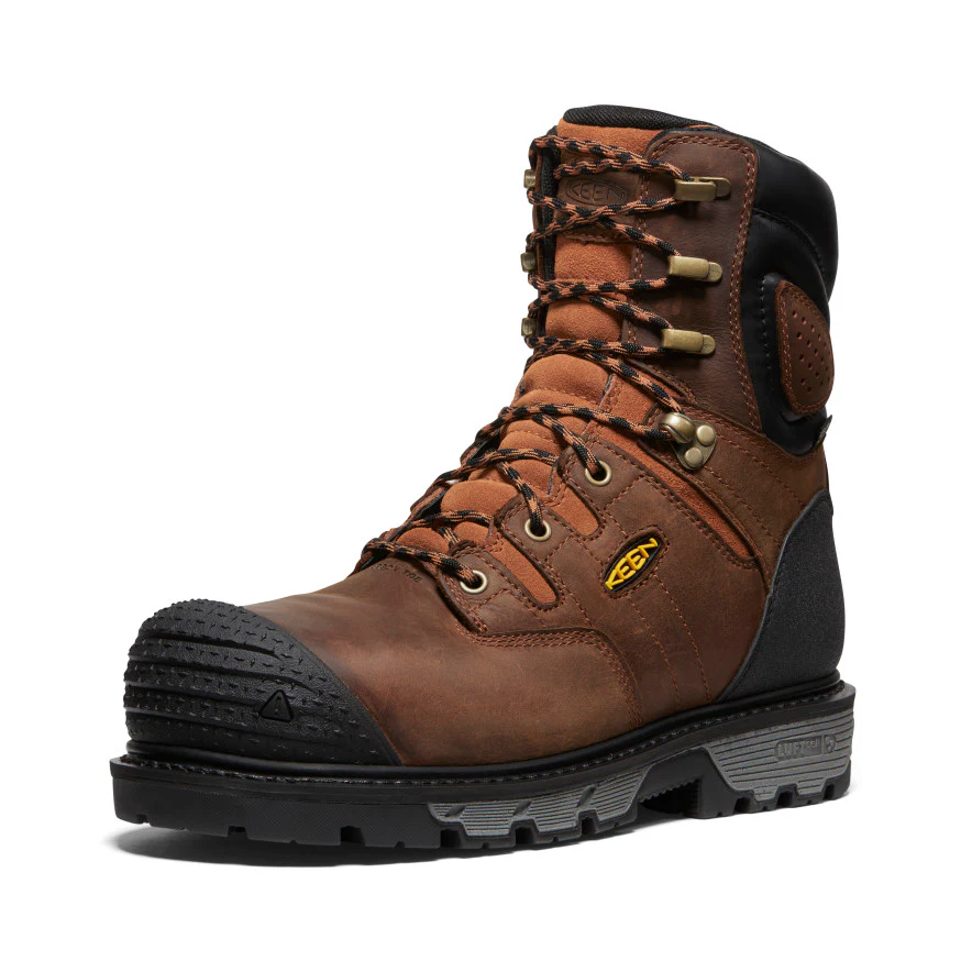 Men's Camden 8" Insulated Waterproof Boot (Carbon Toe) | Leather Brown/Black - Image 3