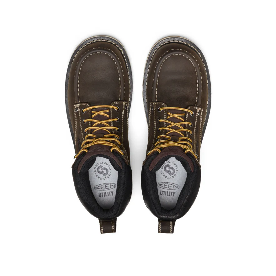 Men's Cincinnati 6" Waterproof Boot (Carbon Toe)  |  Dark Chocolate/Sandshell - Image 4