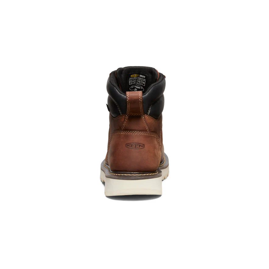 Men's Cincinnati 6" Waterproof 90° Heel Boot (Soft Toe)  |  Tuscan Red/Sandshell - Image 5