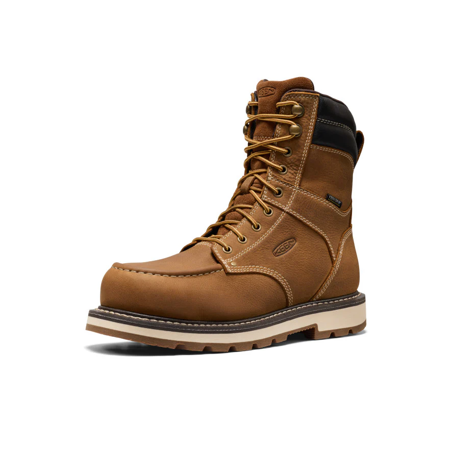 Men's Cincinnati 8" Waterproof 90° Heel Boot (Carbon Toe)  |  Belgian/Sandshell - Image 3