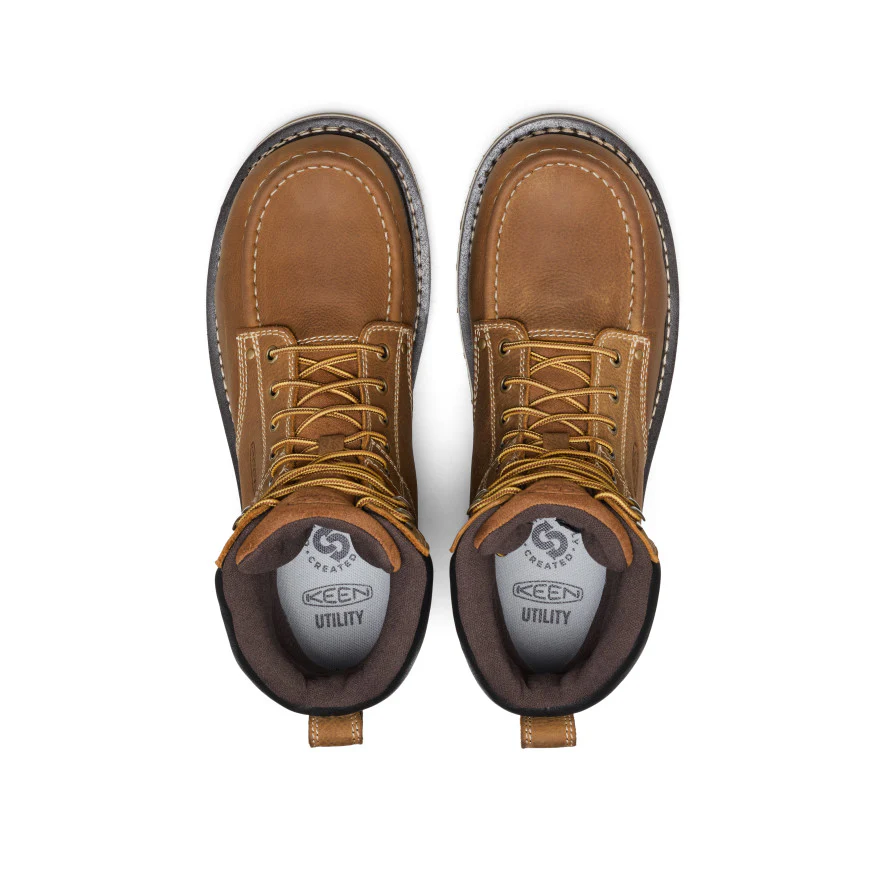 Men's Cincinnati 8" Waterproof 90° Heel Boot (Carbon Toe)  |  Belgian/Sandshell - Image 4