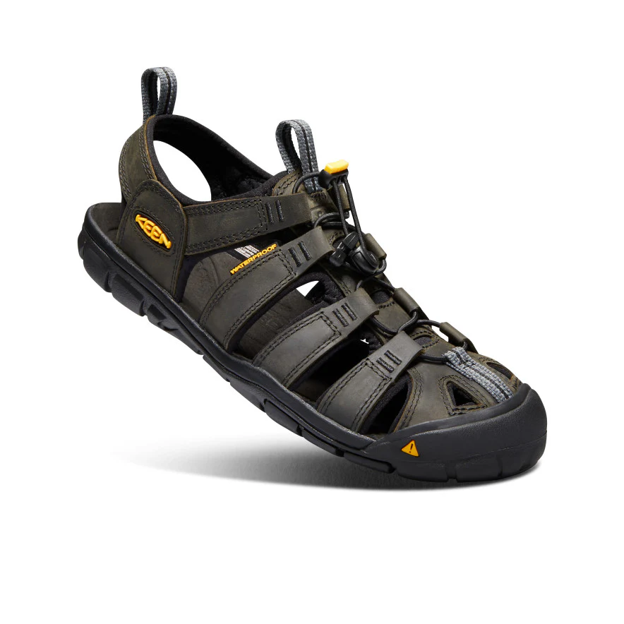 Men's Clearwater CNX Leather Sandal | Magnet/Black - Image 3