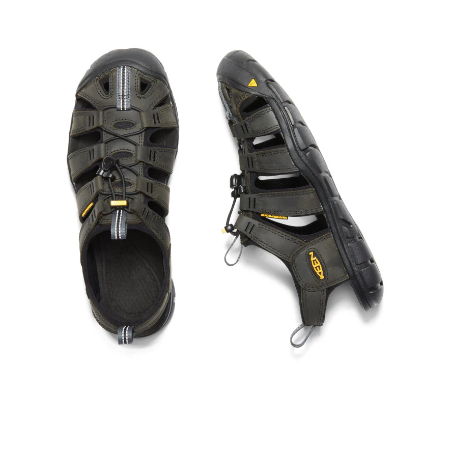 Men's Clearwater CNX Leather Sandal | Magnet/Black - Image 4