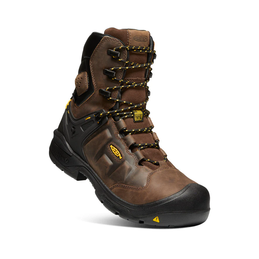 Men's Dover 8" Waterproof Boot (Carbon Toe) | Dark Earth/Black - Image 3