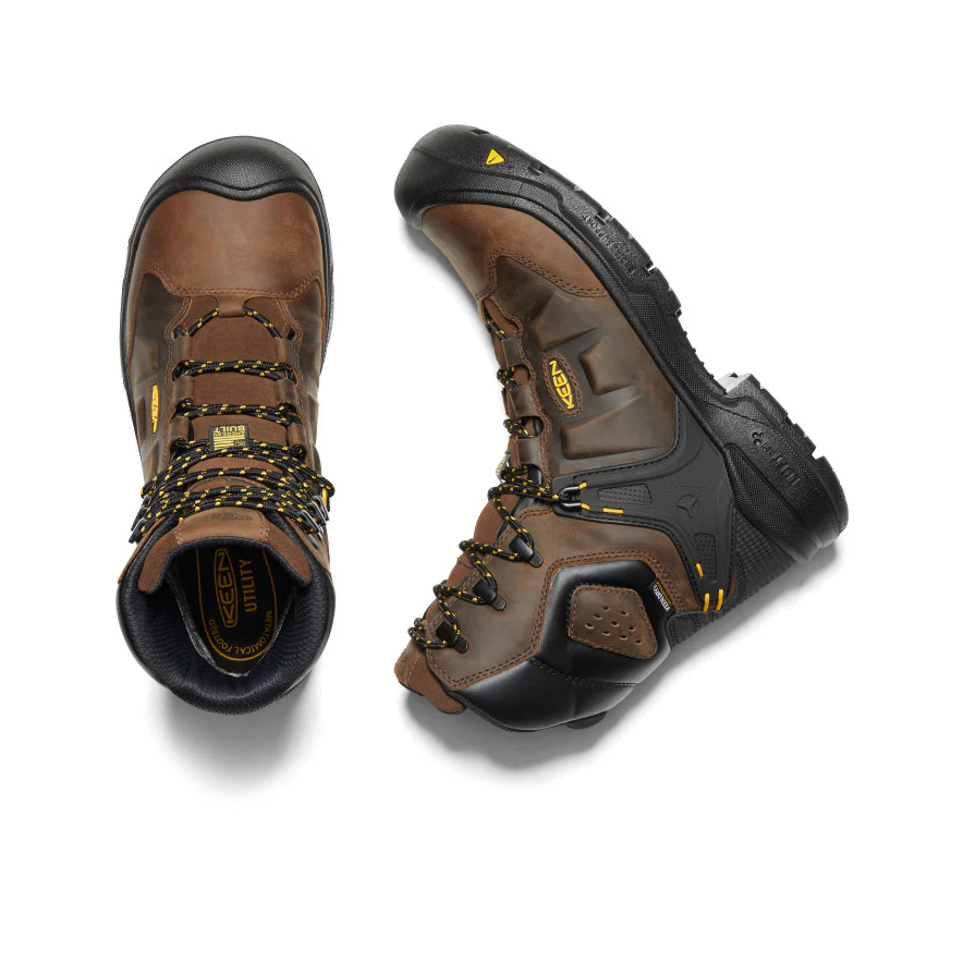 Men's Dover 8" Waterproof Boot (Carbon Toe) | Dark Earth/Black - Image 4