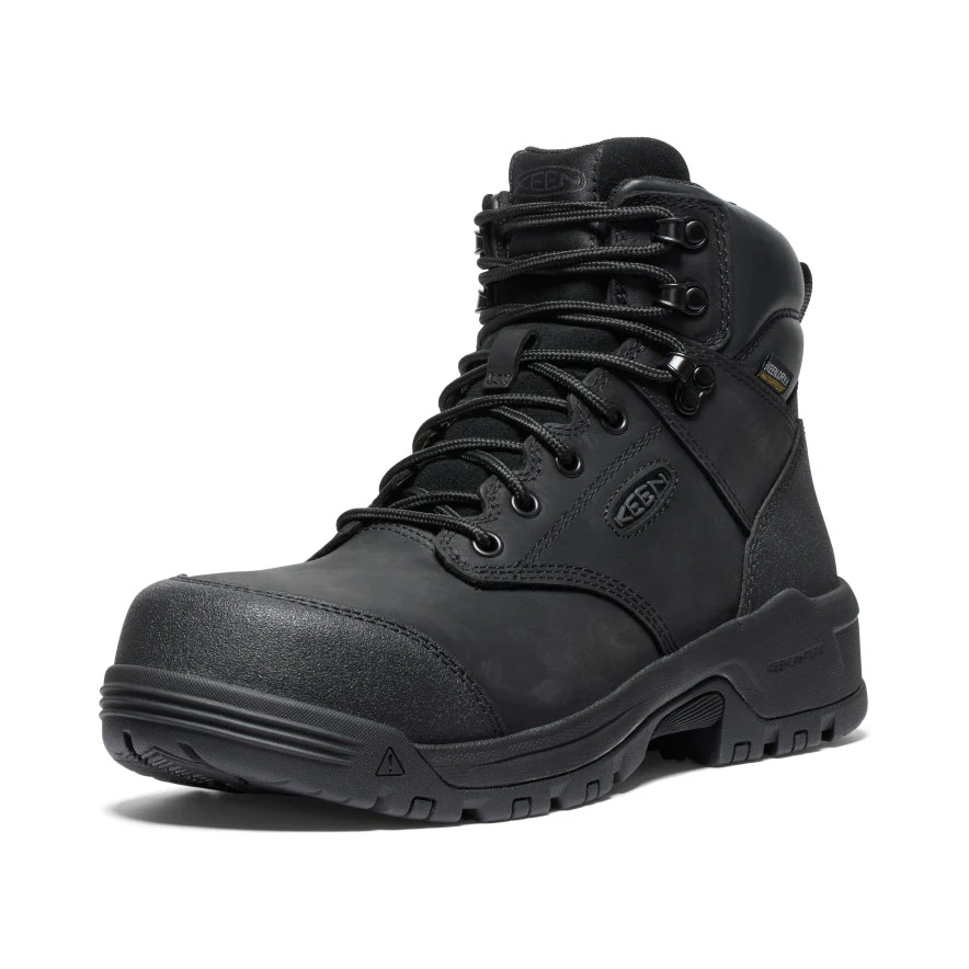 Men's Evanston 6" Waterproof Boot (Carbon Toe)  |  Black/Black - Image 3