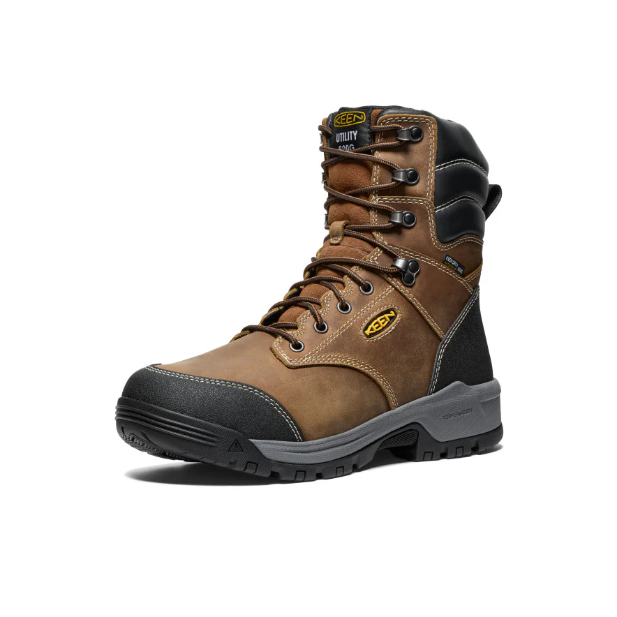 Men's Evanston 8" Insulated Waterproof Boot (Soft Toe)  |  Bison/Black - Image 3