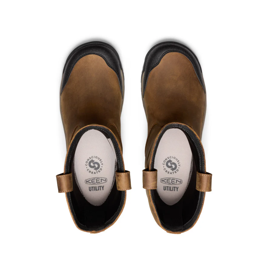 Men's Evanston Pull-On Waterproof Boot (Soft Toe)  |  Bison/Black - Image 4