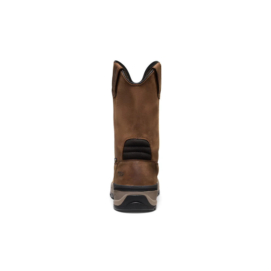 Men's Flatland Pull-On Waterproof Work Boot (Carbon Toe)  |  Bison/Black - Image 5