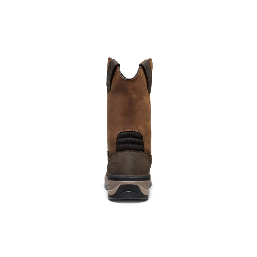Men's Flatland Pull-On Waterproof Work Boot (Soft Toe)  |  Bison/Black - Image 5