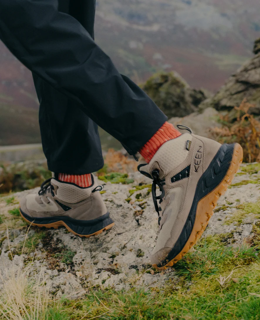 Men's Hightrail Waterproof Wide Hiking Boot  |  Brindle/Oak Buff - Image 8
