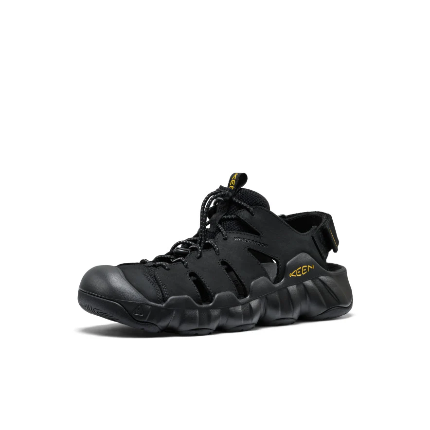 Men's Hyperport Fisherman Leather Sandal  |  Black/Keen Yellow - Image 3