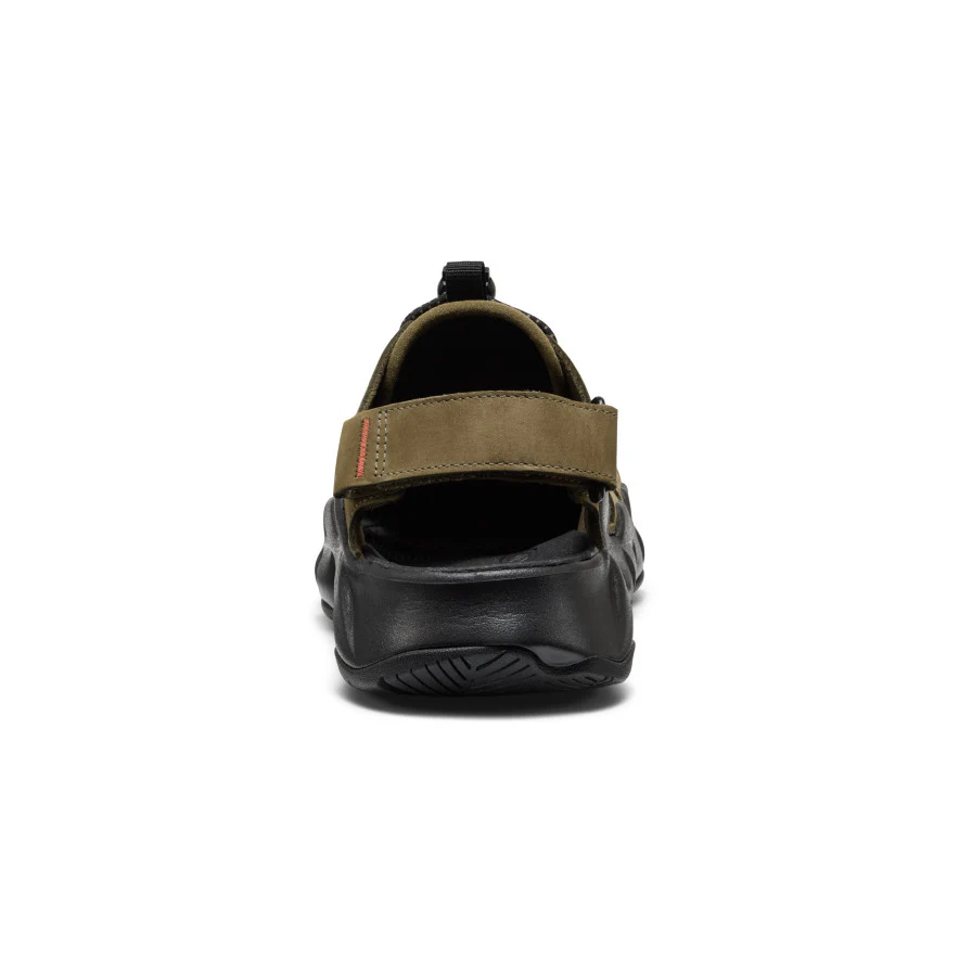 Men's Hyperport Fisherman Leather Sandal | Dark Olive/Black - Image 5