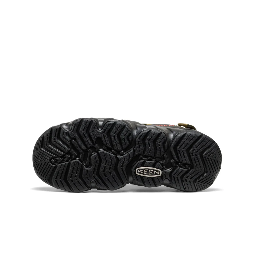 Men's Hyperport Fisherman Leather Sandal | Dark Olive/Black - Image 6