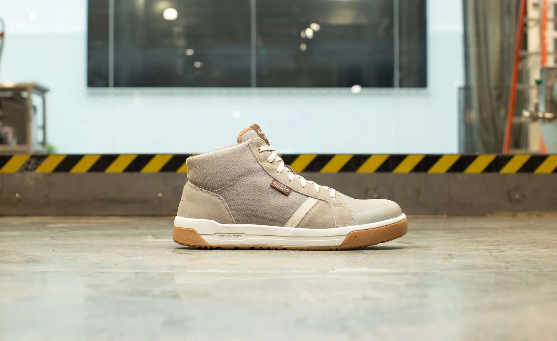 Men's Kenton Mid Work Shoe (Carbon Toe)  |  Brindle/Gum - Image 7