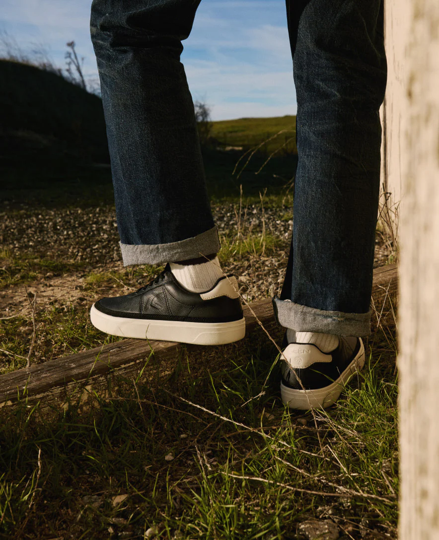 Men's KM1 Leather Sneaker  |  Black/Birch - Image 8