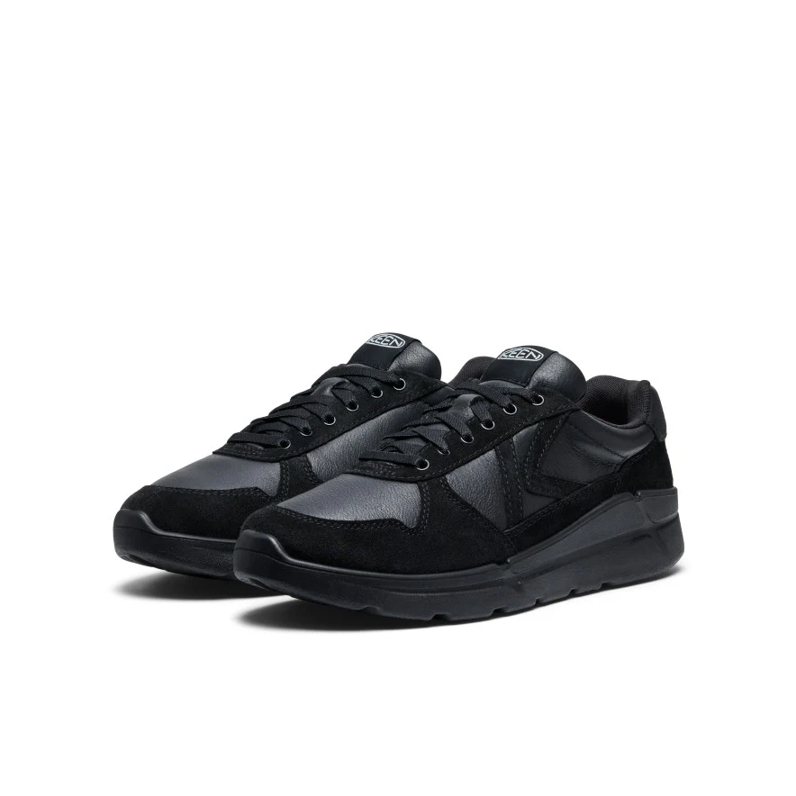 Men's KM2 Leather Jogger  |  Black/Black - Image 2