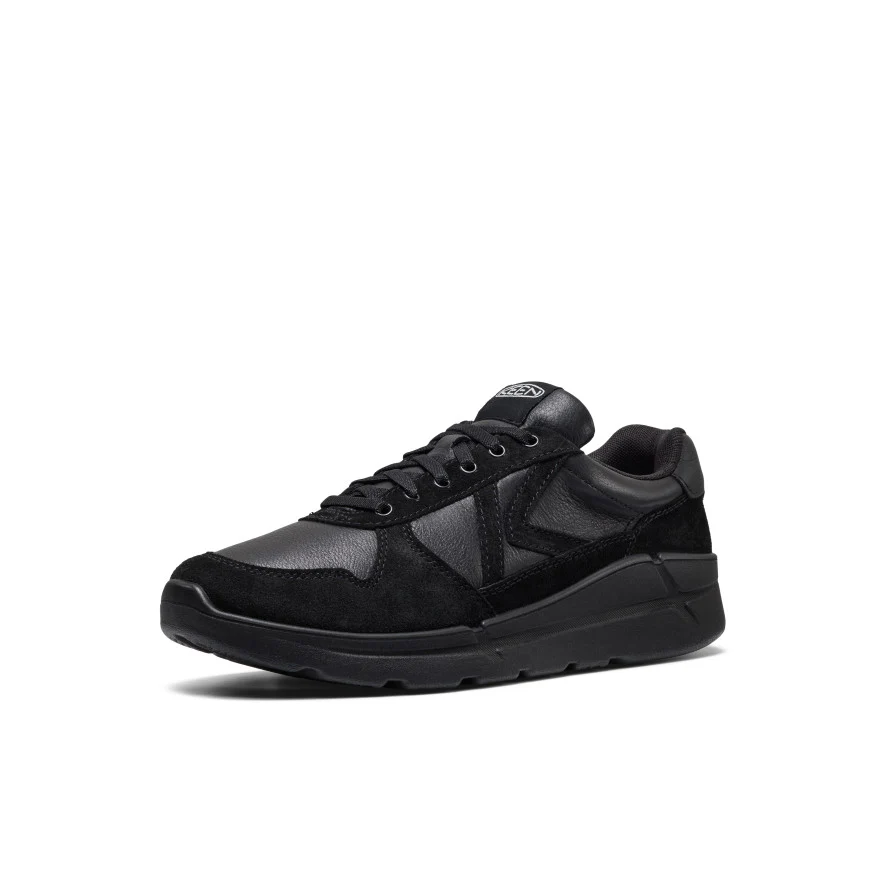 Men's KM2 Leather Jogger  |  Black/Black - Image 3