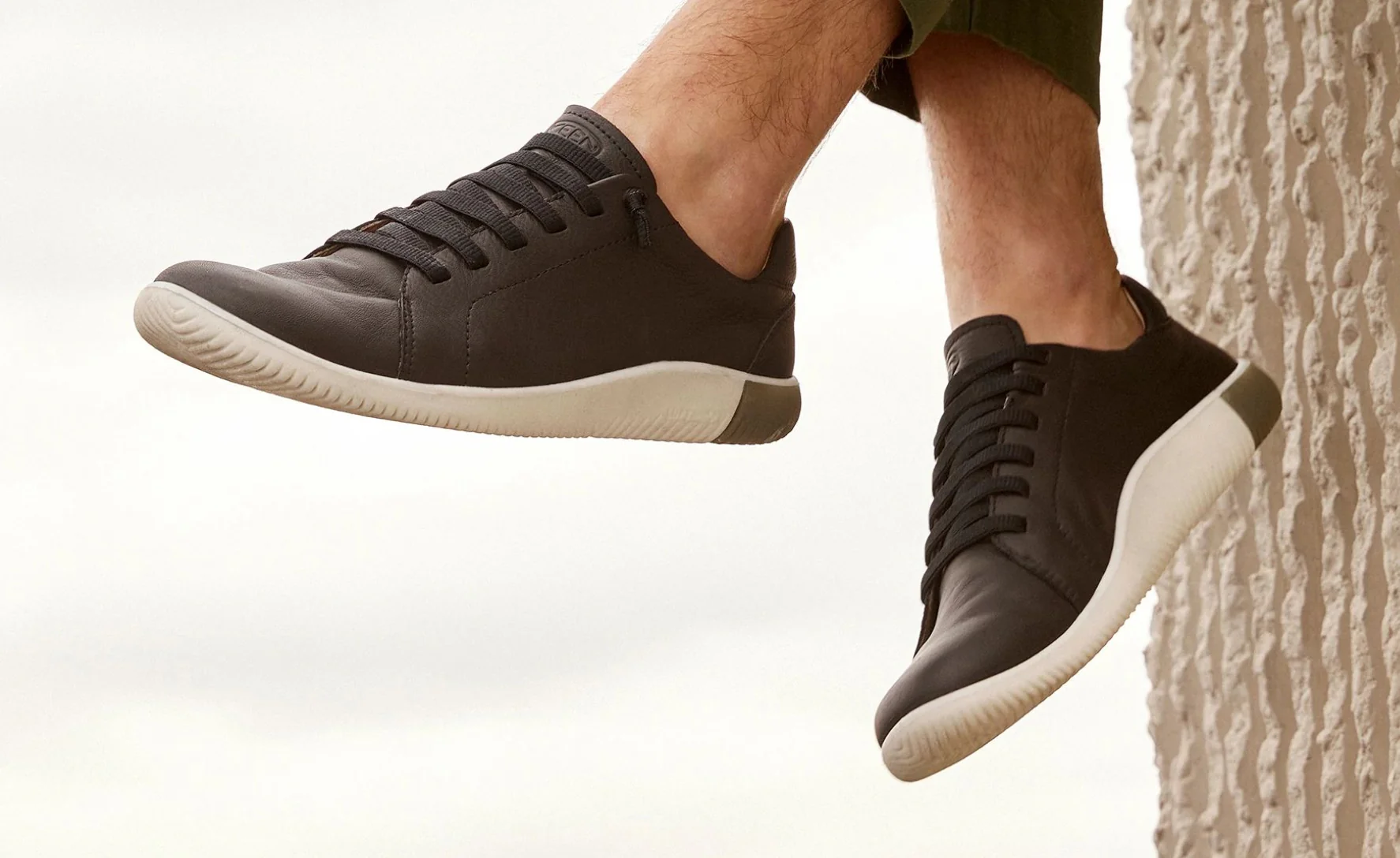 Men's KNX Leather Sneaker | Star White/Star White - Image 7