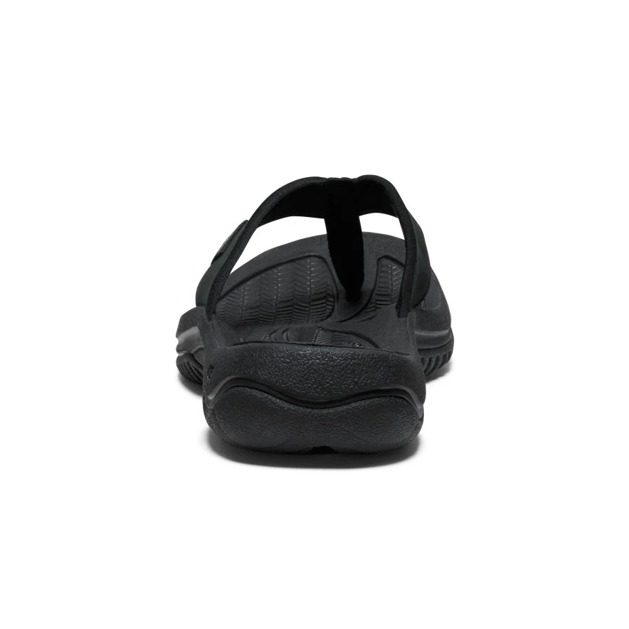 Men's Kona Leather Flip-Flop | Black/Steel Grey - Image 5
