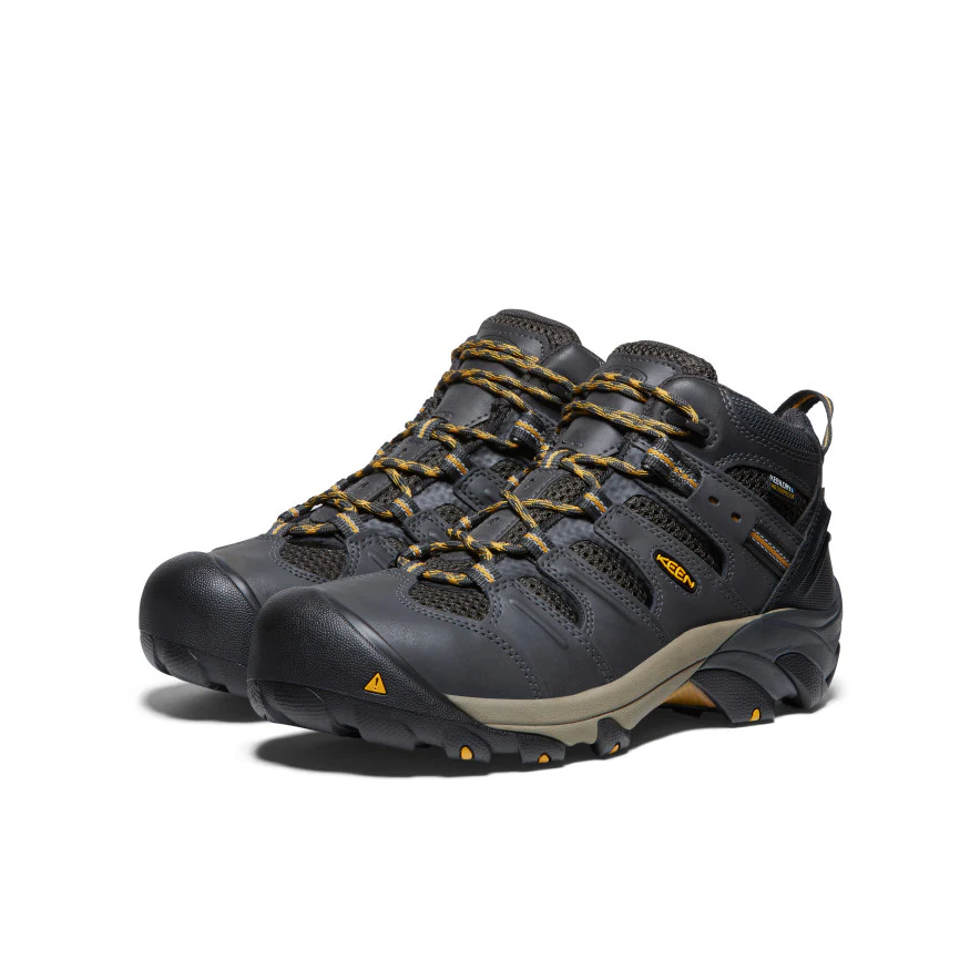 Men's Lansing Mid Waterproof (Steel Toe)  |  Raven/Tawny Olive - Image 2