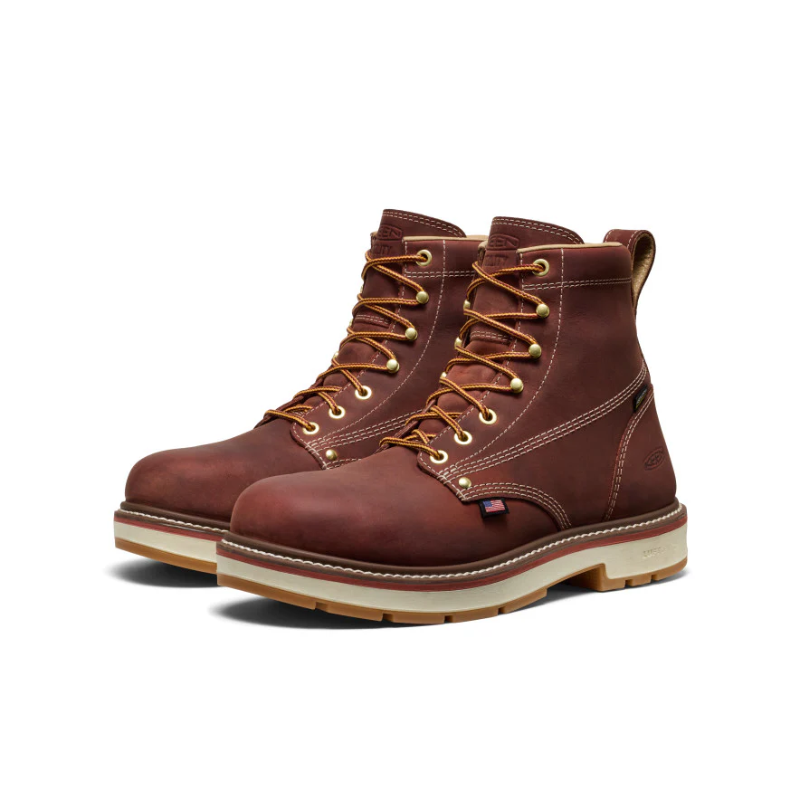 Men's Liberty 6" Waterproof 90° Heel Boot (Soft Toe)  |  Bombay Brown/Gum - Image 2